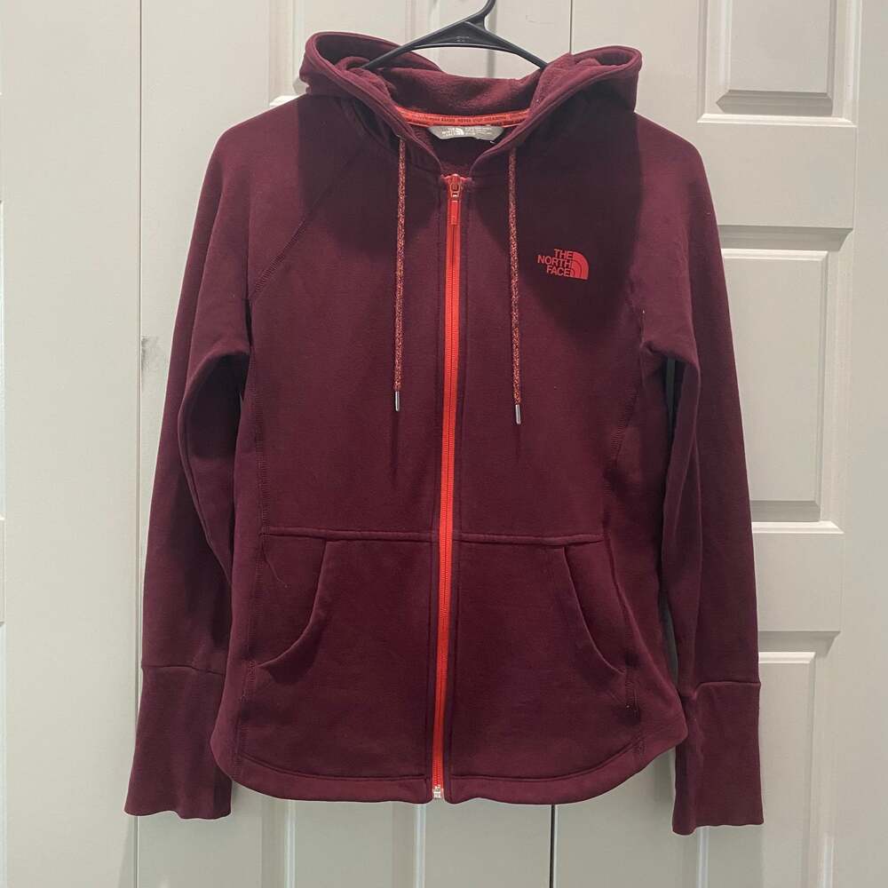 The North Face Women's Mezzaluna Deep Garnet Red Heather Full Zip Hoodie